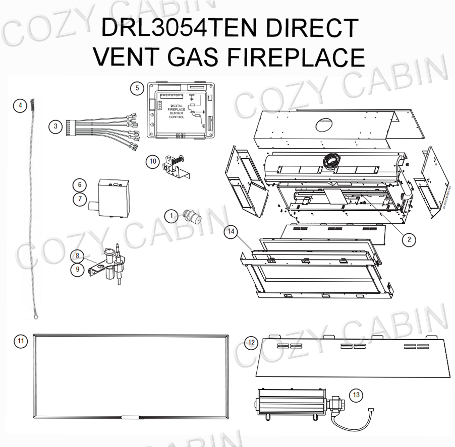 Direct Vent Gas Fireplace (DRL3054TEN) #DRL3054TEN